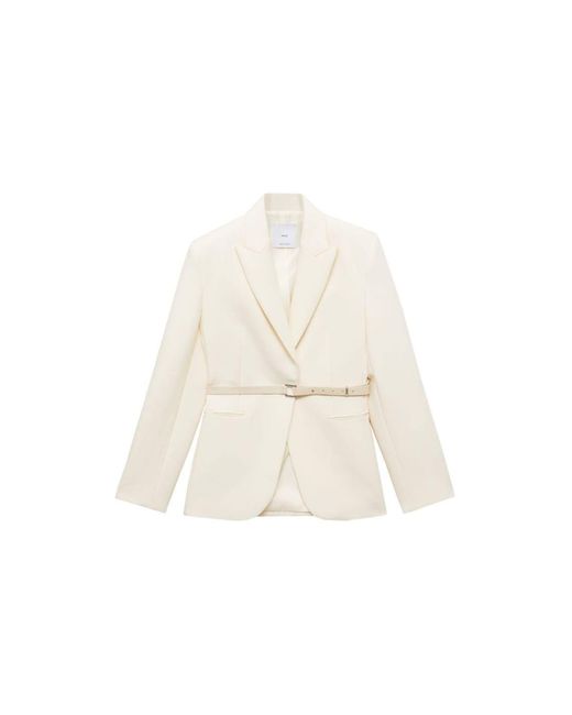 Mango White Blazer 'Blanche'