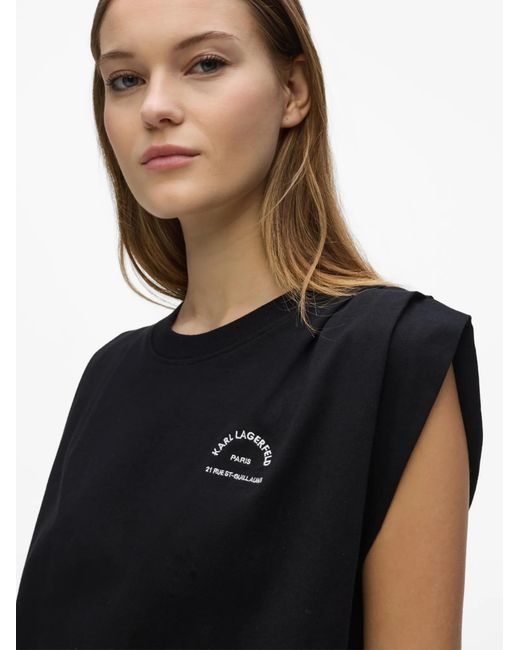 Karl Lagerfeld Black T-Shirt Rue St-Guillaume