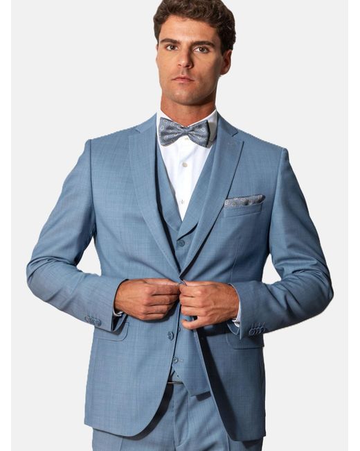 REAL GUYS Set Fliege Mit Einstecktuch in Blue für Herren