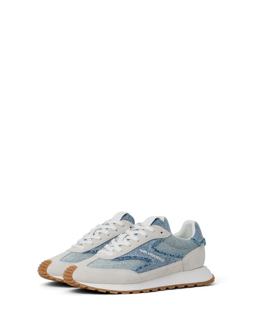 Karl Lagerfeld White Sneaker Kairo Niedrige Sneakers Mit Spitzen-Mix