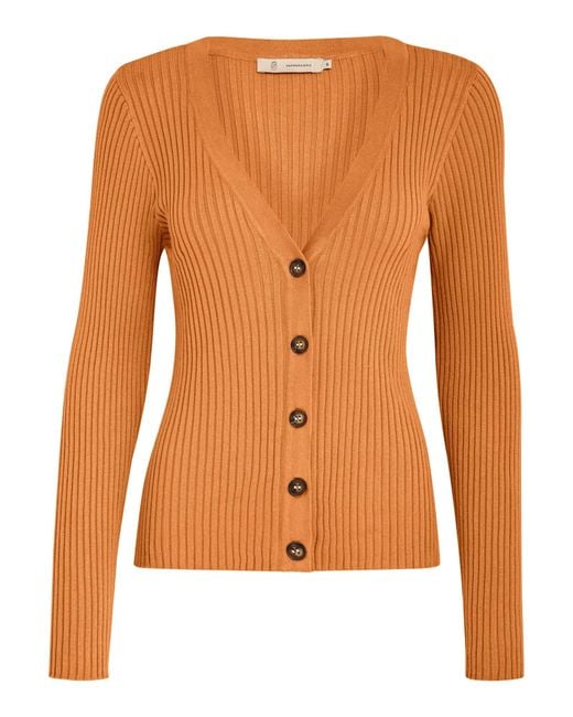 Peppercorn Orange Strickjacke Tana