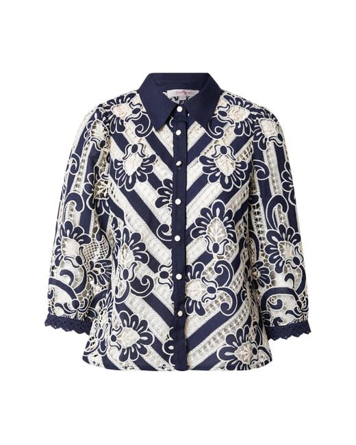 Rene' Derhy Blue Bluse Liane