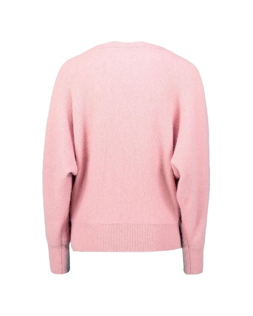 Zero Pink Strickpullover Mit U-Boot Ausschnitt