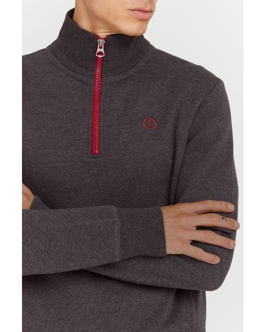 Solid Sweatshirt in Blue für Herren
