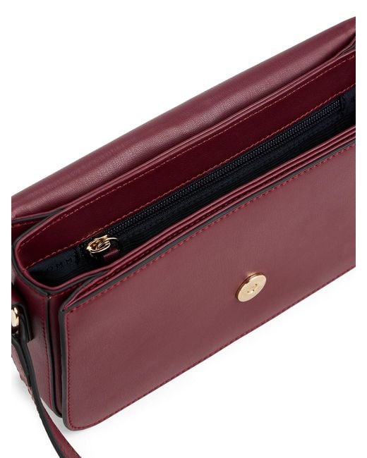 Tommy Hilfiger Purple Crossbody-Tasche Mit Klappe Und Th-Monogramm