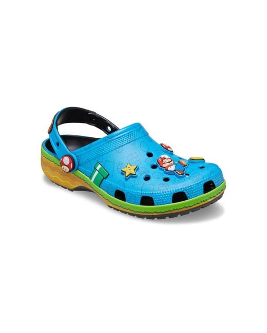 CROCSTM Blue Clogs Super Mario