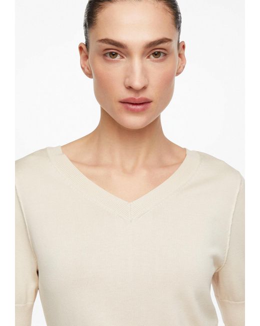 Comma, White Pullover