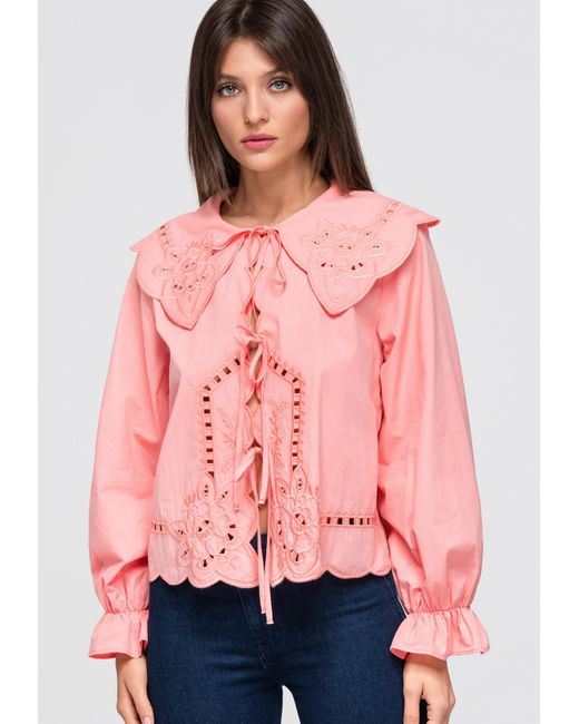 Ombre Pink Bluse