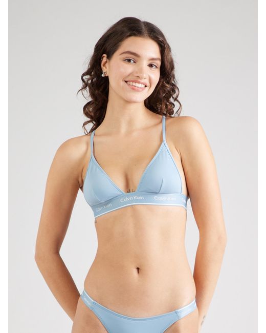 Calvin Klein Blue Bikinitop 'Meta Legacy'