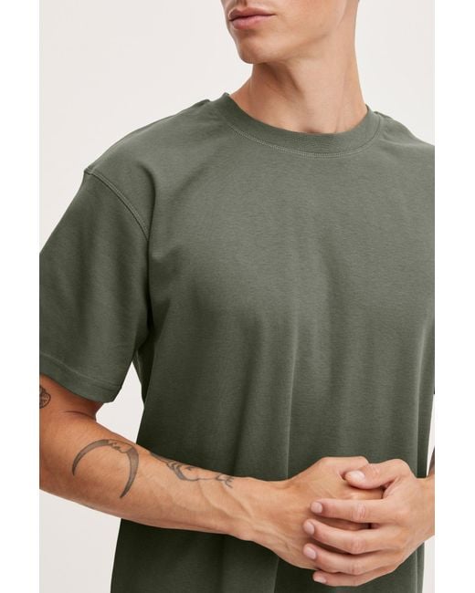 Solid T-Shirt Danton in Green für Herren