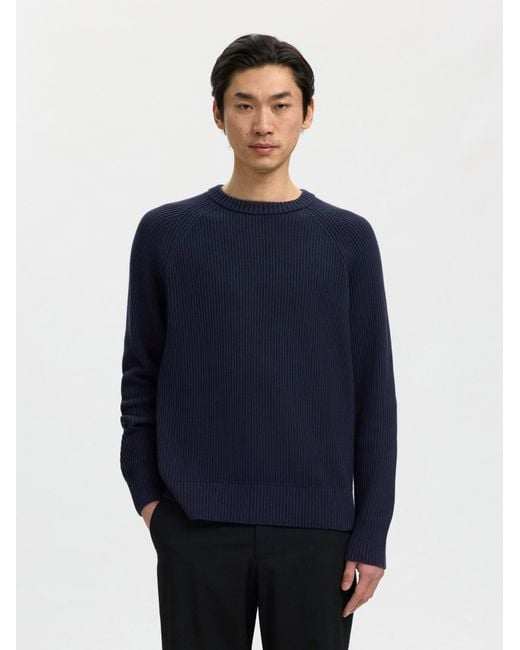 SELECTED Pullover Slmbraun in Blue für Herren