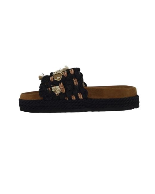Mou Black Pantolette