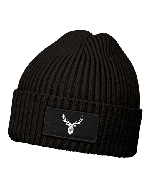 Neverless Mütze Hirschgeweih in Black für Herren