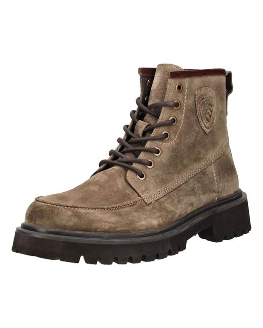 Blauer Schnürstiefel in Brown für Herren