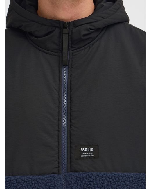 Solid Fleecejacke Mark in Blue für Herren