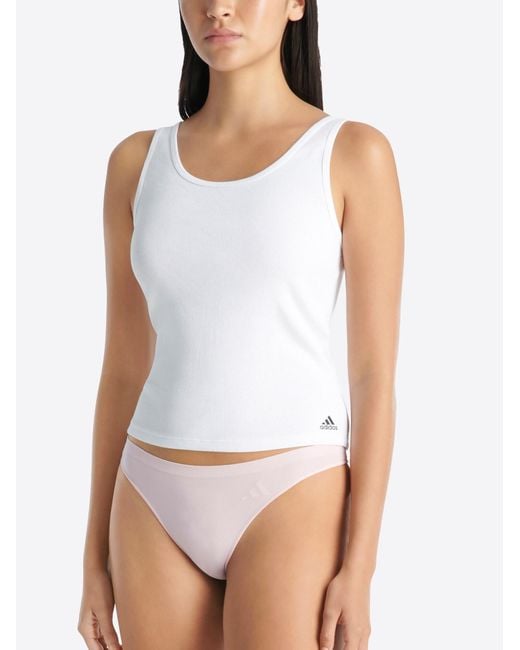 Adidas Black Tanga Sport Active Seamless Thong