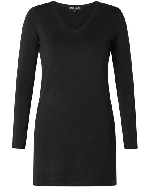 Base Level Curvy Black Pullover