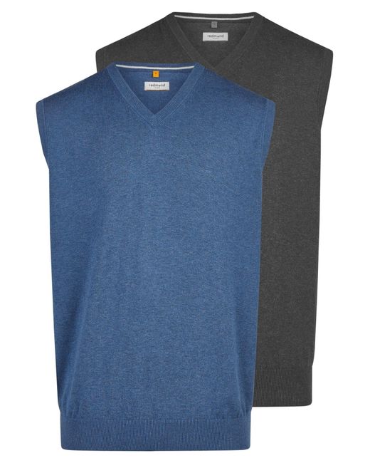 Redmond Pullover Basic in Blue für Herren