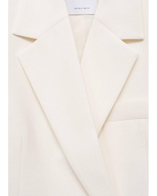 Mango White Blazer 'Sanremo'
