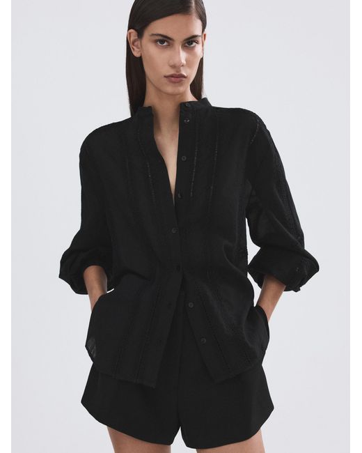 Mango Black Bluse