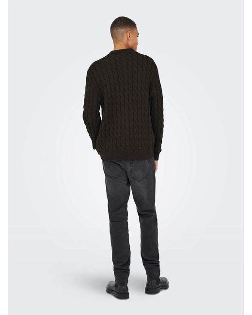 Only & Sons Pullover Kicker in Black für Herren