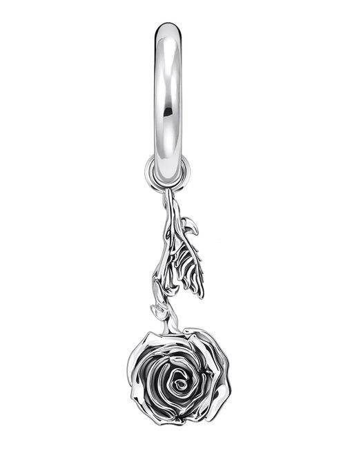 Thomas Sabo White Einzel-Creole Midnight Rose