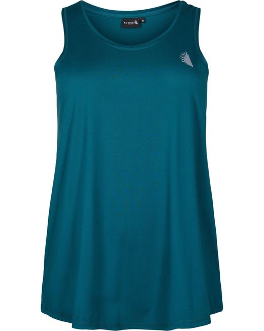 Active By Zizzi Blue Sporttop 'Abasic'