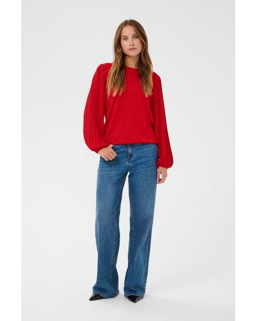 Kaffe Red Pullover
