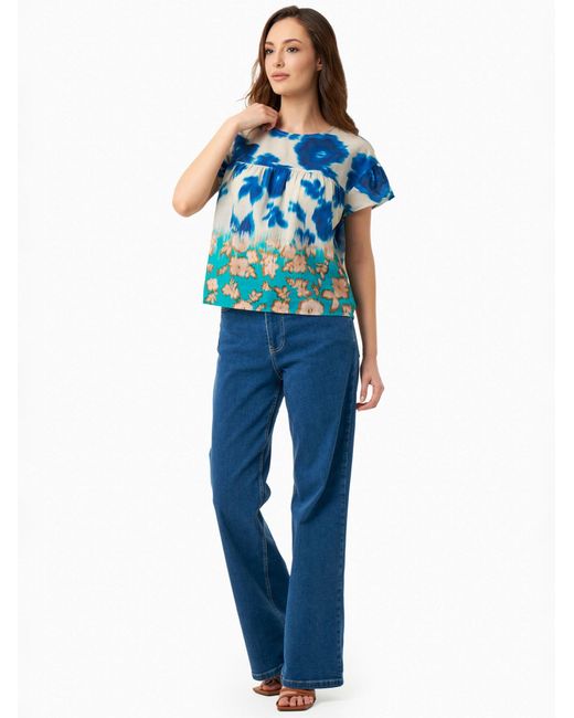 ORGANICATION Blue Bluse