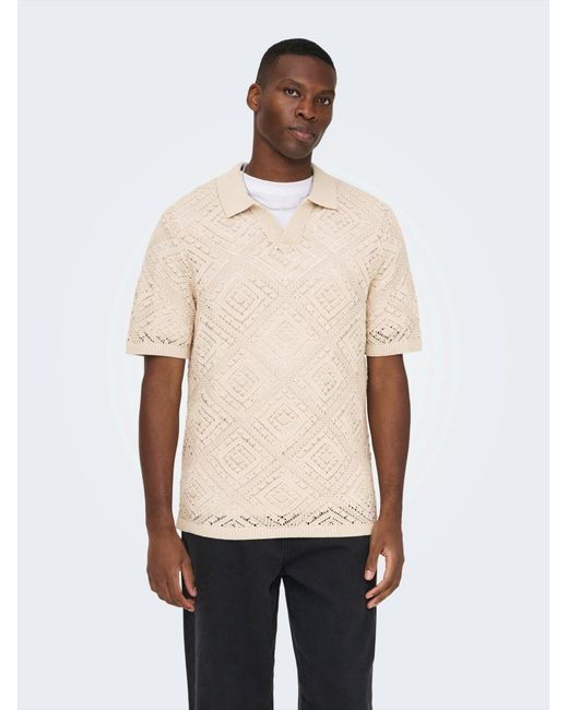 Only & Sons Pullover Onskolmar in Natural für Herren