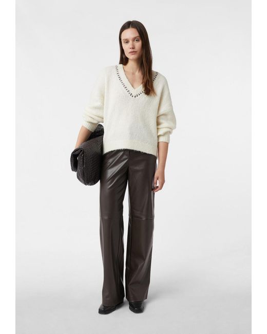Comma, White Pullover