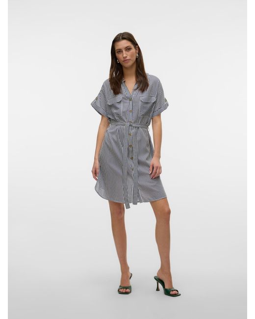 Vero Moda Gray Blusenkleid 'Vmbumpy'