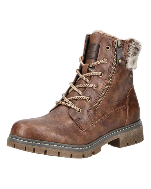 Tom Tailor Brown Schnürstiefelette