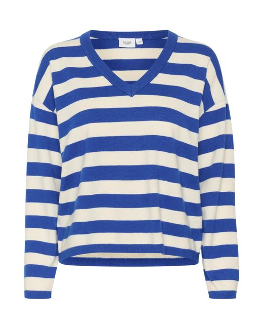Saint Tropez Blue Pullover 'Fikam'