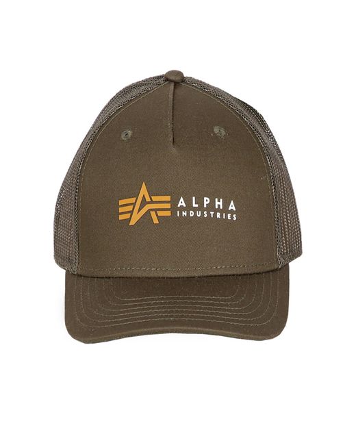 Alpha Industries Cap Alpha Label Trucker Cap in Green für Herren