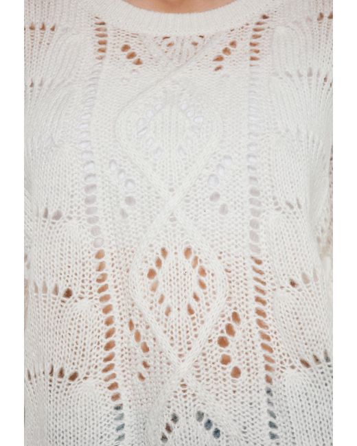 swirly White Pullover