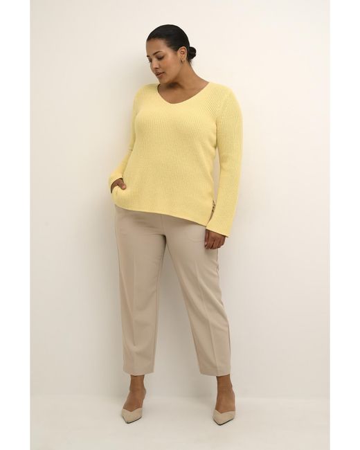 Kaffe Yellow Pullover