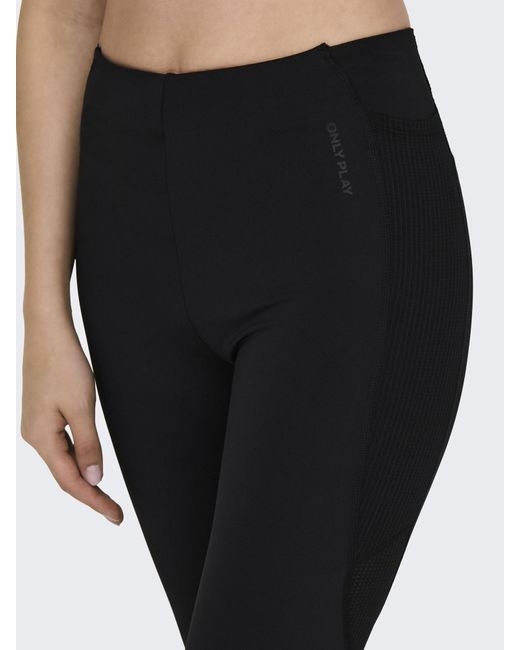 Only Play Black Sporthose Onpfirm-2 Hohe Taille Slim Fit Sportleggings Sportleggings