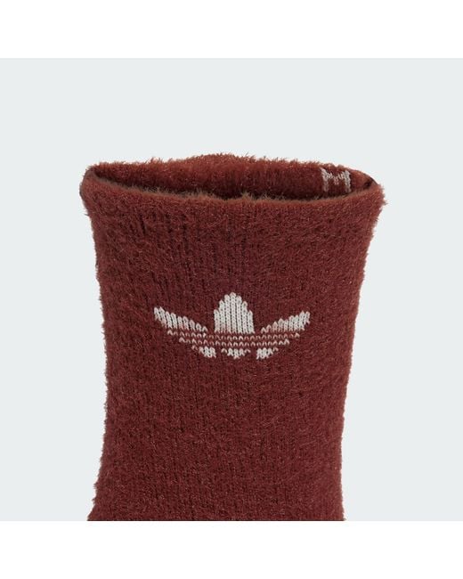 Adidas Red Fluffy Crew Socken 2 Paar