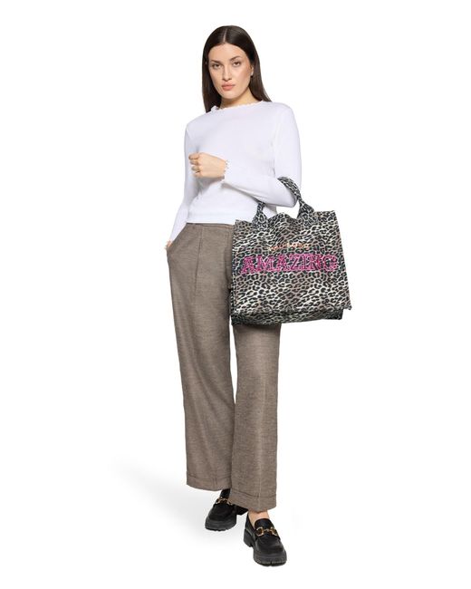 Cartoon Purple Shopper