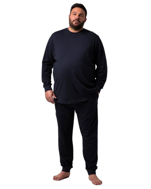 Men Plus Pyjama Lang in Blue für Herren