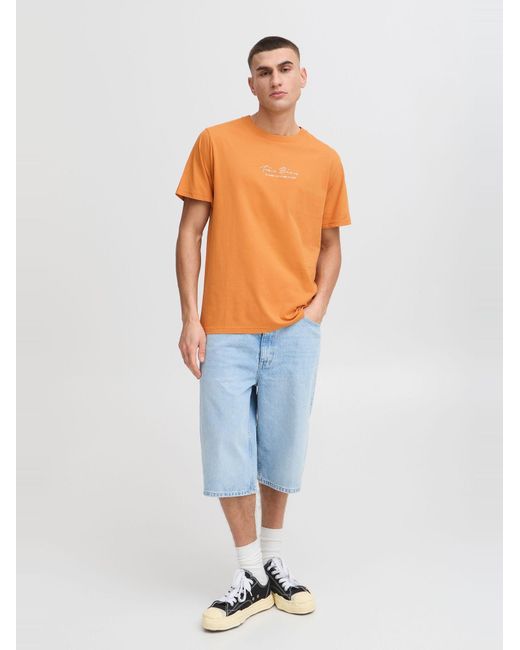 Solid Rundhalsshirt Sdpedro in Orange für Herren