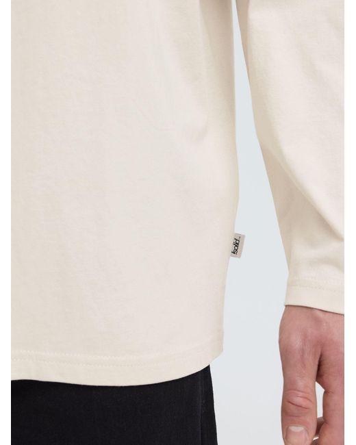 Solid Langarmshirt Sdamon Oversized in White für Herren