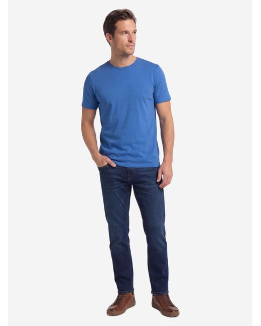 Redmond Shirt Basic in Blue für Herren