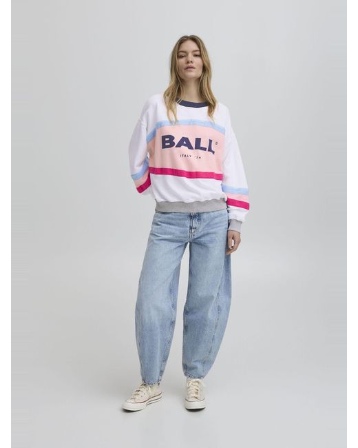 Ball Pink Rundhalspullover Baluca