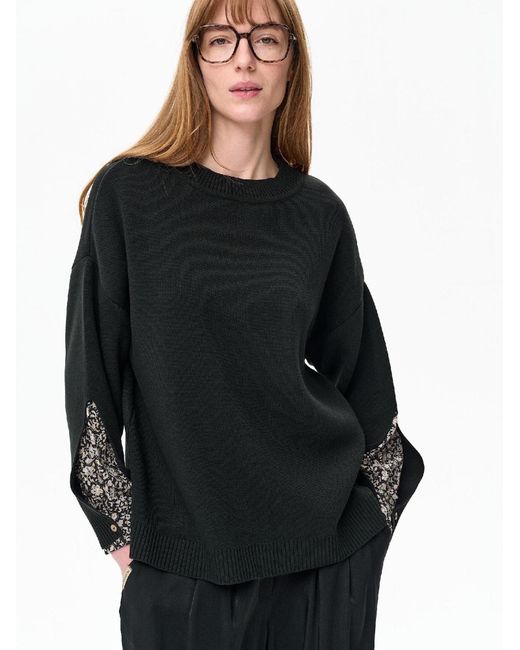 Blue Shadow Black Pullover