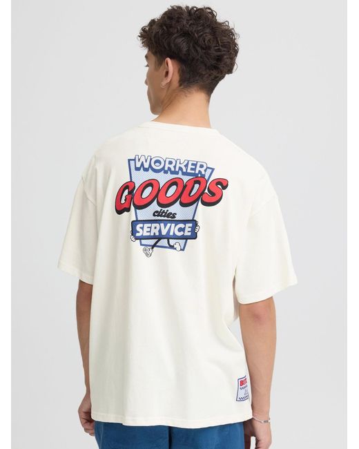 Solid Rundhalsshirt Sdbrooks in White für Herren