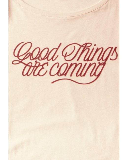 STREET ONE STUDIO Natural Shirt Mit Wording