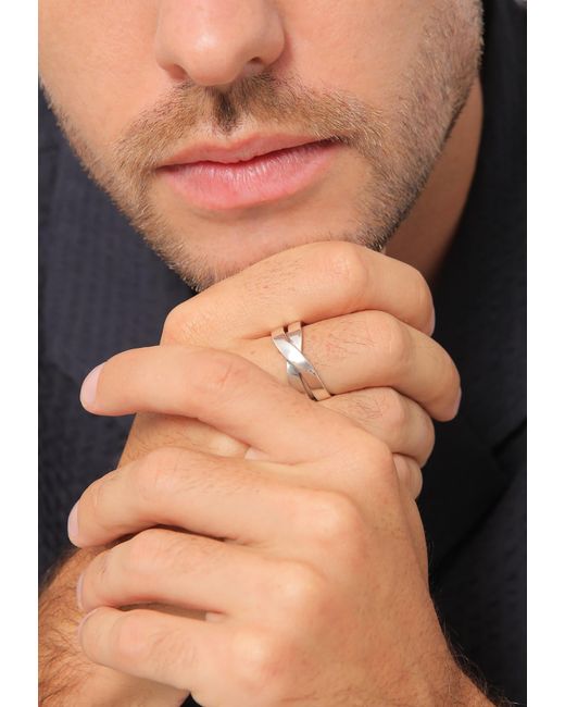 Kuzzoi Ring in Metallic für Herren