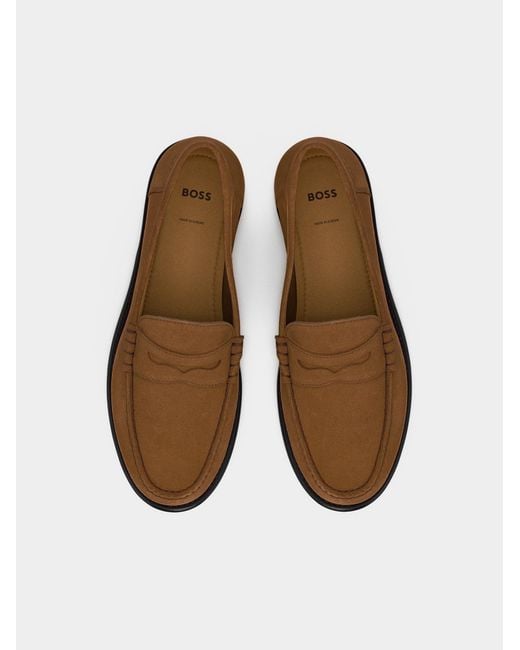 Boss Slipper Tevan in Brown für Herren